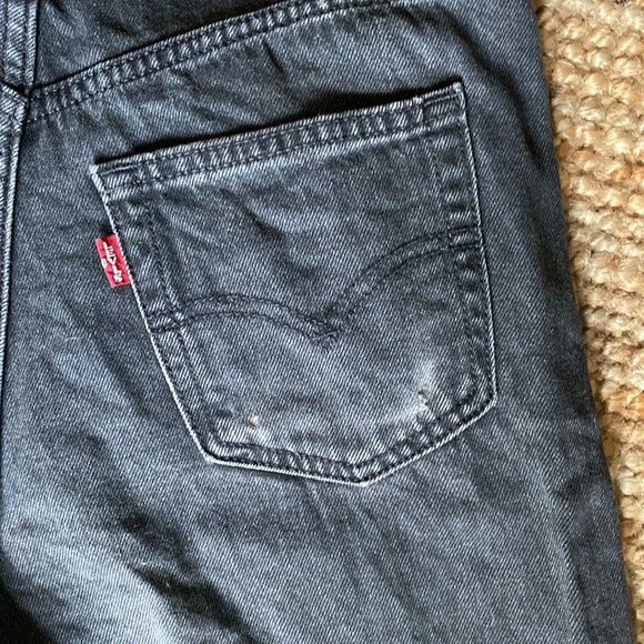 WASHED BLACK LEVI BALLOON LEG JEAN SZ 27x26 - Picture 6 of 7